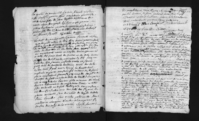 Baptêmes, mariages, sépultures, 1776