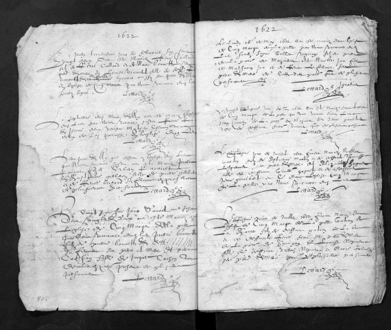 Collection communale. Mariages, 1621-1655 - Les années 1656-1659 sont lacunaires dans cette collection