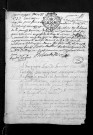 Collection du greffe. Baptêmes, mariages, sépultures, 1733