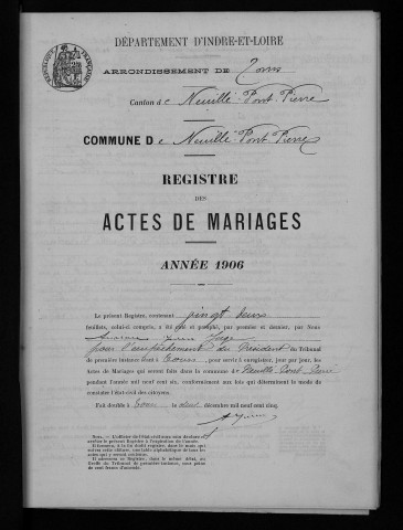 Mariages, 1906