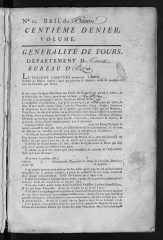 Centième denier et insinuations suivant le tarif (14 octobre 1768-9 décembre 1770)