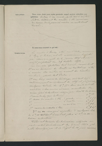 Procès-verbal de visite (20 novembre 1873)
