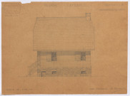 Garden-Plage. Pavillon A : élévation, façade latérale, échelle de 0,02 P.M, 2 février 1910.