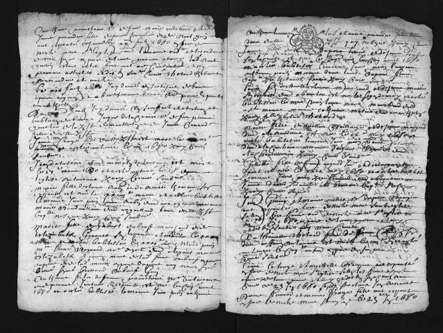 Collection du greffe. Baptêmes, mariages, sépultures, 1680 - L'année 1679 est lacunaire dans cette collection