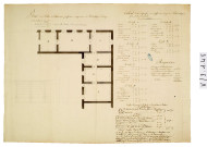 Plan des salles composant la bibliothèque publique de la ville de Tours.