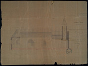 Église. - Projet de restauration : 4 plans (1869-1872).