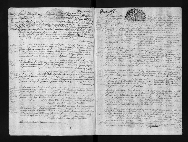 Baptêmes, mariages, sépultures, 1725 - Les années 1709-1724 sont lacunaires dans la collection du greffe
