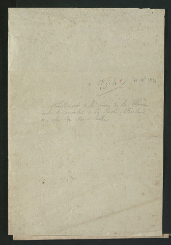 Plan de nivellement (11 décembre 1830)