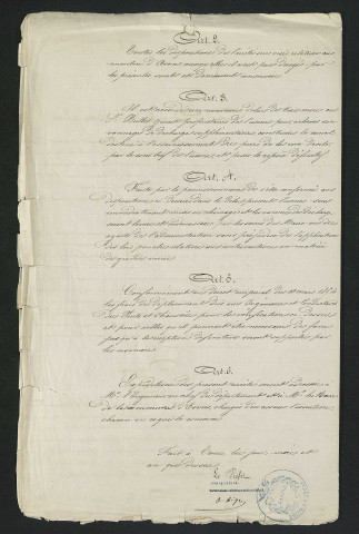 Niveau légal de la retenue du moulin. Modification du règlement (29 février 1856)