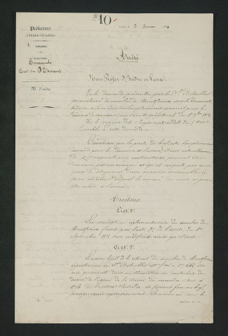 Modification du règlement d'eau (6 août 1853)