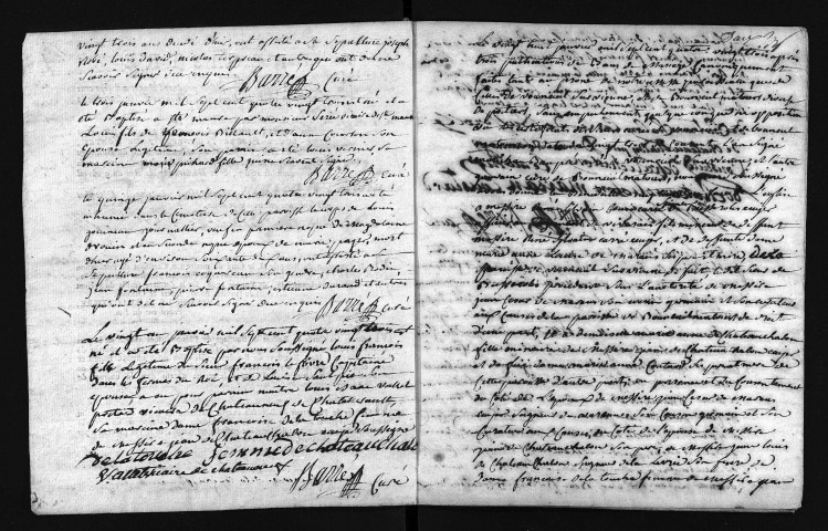 Collection du greffe. Baptêmes, mariages, sépultures, 1783