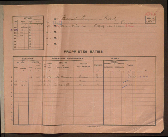 Comptes actifs Mas - O.