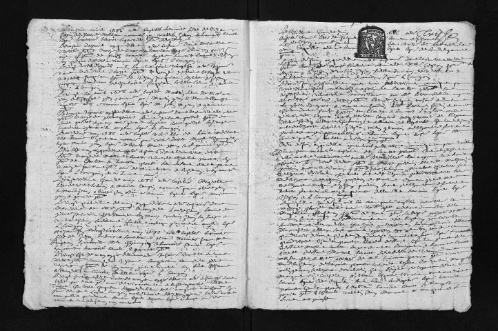 Collection du greffe. Baptêmes, mariages, sépultures, 1686