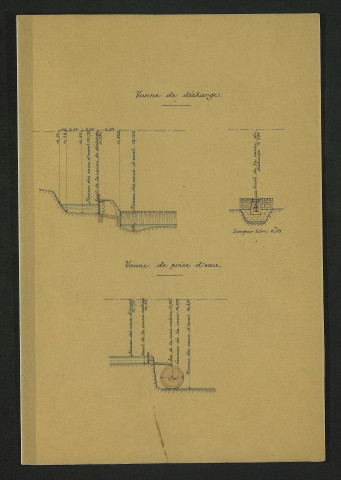 Révision du règlement d'eau : plan général, plan de détails, profils en long et en travers (19 septembre 1850)