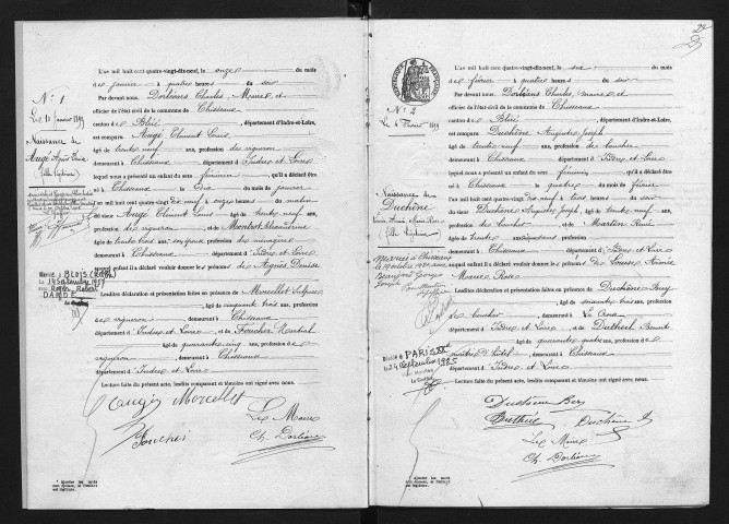 Naissances, 1899-1905