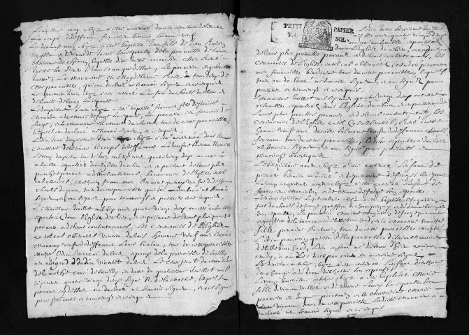 Collection du greffe. Baptêmes, mariages, sépultures, 1682 - L'année 1681 est lacunaire dans cette collection