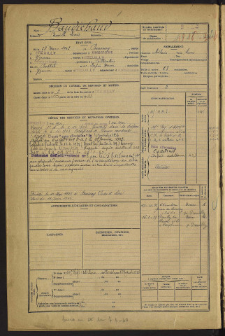 Classe 1922. Matricules n°1-484, 815-816, 1695-1696, 1690