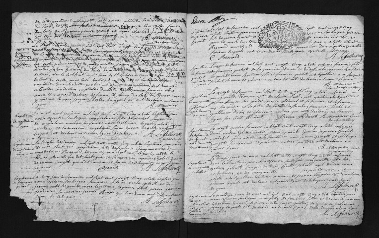 Collection du greffe. Baptêmes, mariages, sépultures, 1725