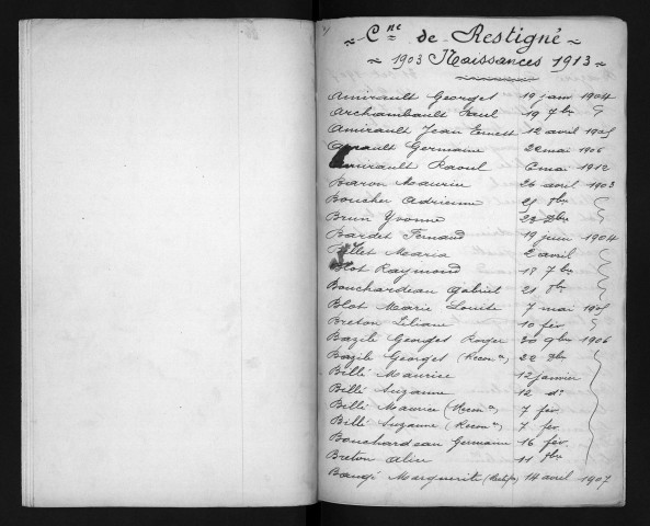 Naissances, mariages, décès