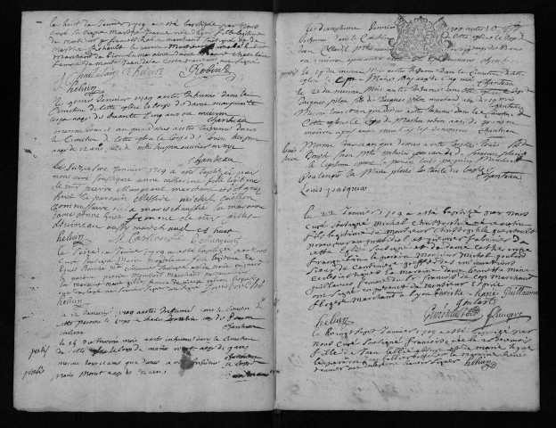 Collection communale. Baptêmes, mariages, sépultures, 1709-16 noovembre 1710