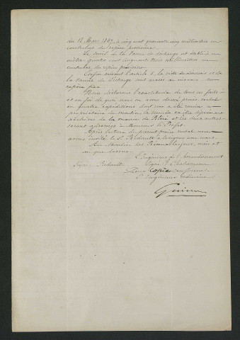 Procès-verbal de récolement (3 avril 1849)