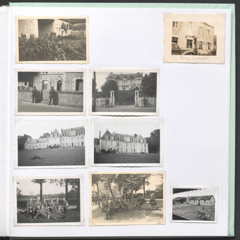 Soldats allemands, château des Belles Ruries à Monnaie et château Bel-Air à Truyes.