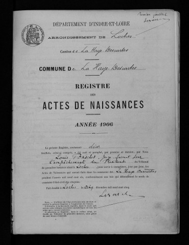 Naissances, 1906-1922