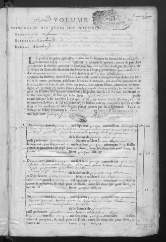 1715 (1er mai) - 1716 (30 septembre)