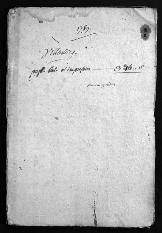 Collection du greffe. Baptêmes, mariages, sépultures, 1789