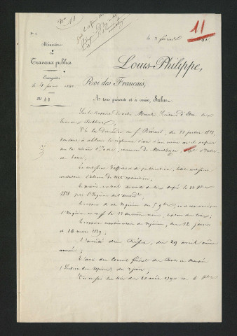 Ordonnance royale valant règlement d'eau (3 février 1840)