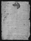 Collection communale. Baptêmes, juillet 1604-mai 1607. Une liste des mariages et des sépultures de 1605 à 1607 est intercalée dans le registre