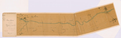 Plan général de la rivière de l'Indre, dans les communes d'Azay et de Reignac (29 septembre 1851)