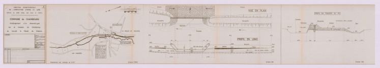 Plan de l'aménagement d'un déversoir-gué (23 mai 1979)