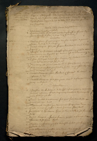 1er cahier. 9 octobre 1717-décembre 1735