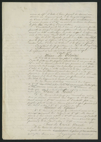 Arrêté préfectoral valant règlement d'eau (14 septembre 1842)