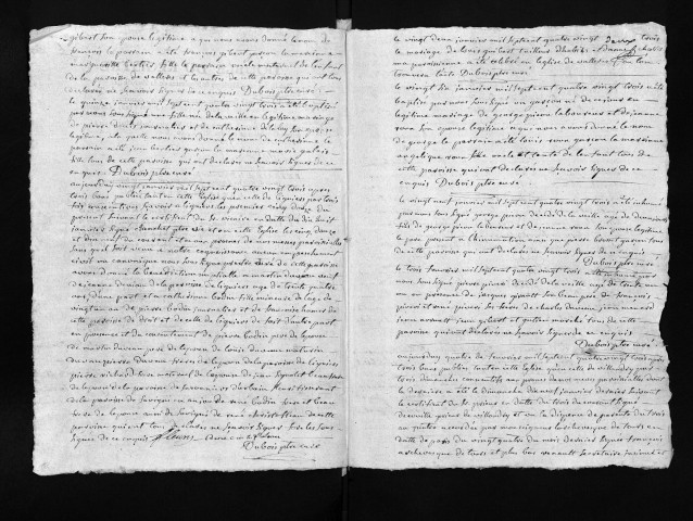 Collection du greffe. Baptêmes, mariages, sépultures, 1783