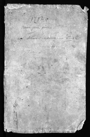 Collection du greffe. Baptêmes, mariages, sépultures, 1792