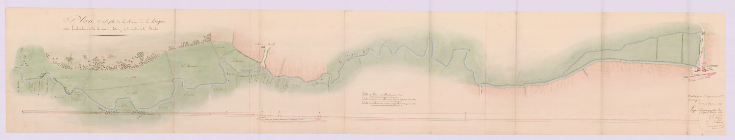 Moulin projeté, plan et profils (23 juin 1825)