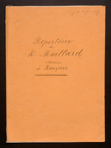 MAILLARD, Guillaume Alphonse (1855-1869)