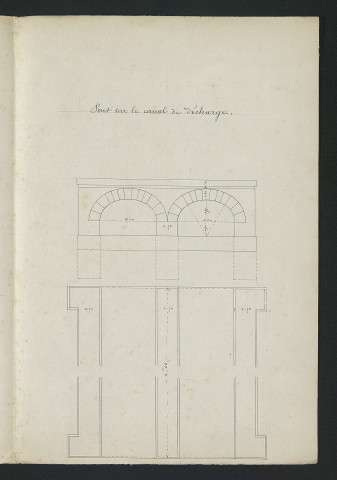 Plan d'un pont sur la Ligoire et du pont sur le canal de décharge (1860)