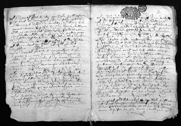 Collection du greffe. Baptêmes, mariages, sépultures, 1691