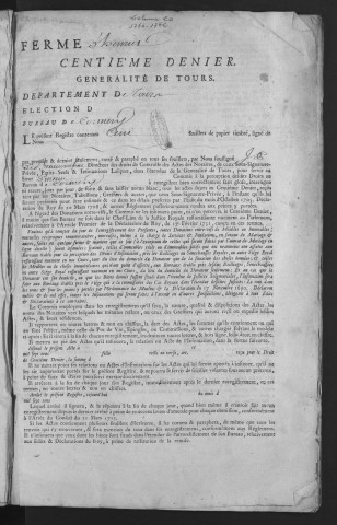 Centième denier et insinuations suivant le tarif (31 mai 1760-31 décembre 1762)