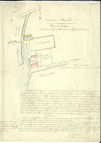 Echange d'un chemin contre une fosse à eau par la commune à Monsieur Lefebvre, propriétaire du château de Morand.
