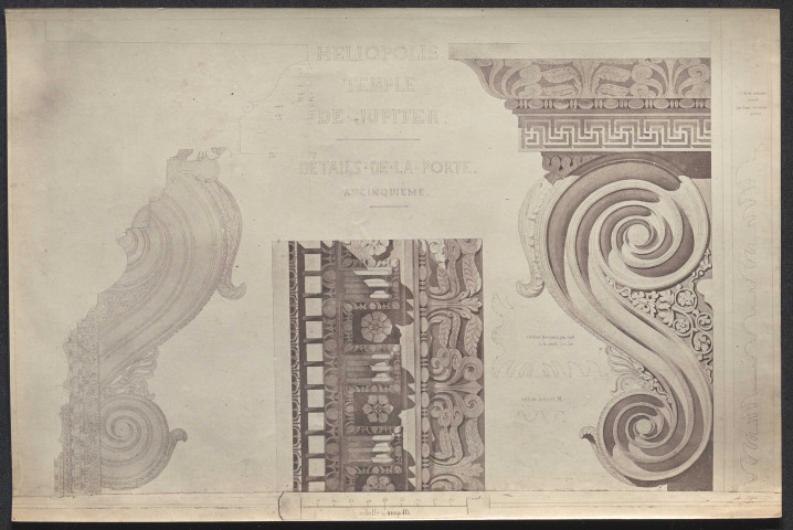 Héliopolis (aujourd'hui : Baalbek). Temple de Jupiter, détail de la porte.