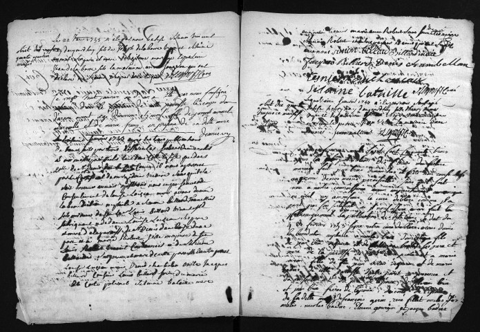 Collection du greffe. Baptêmes, mariages, sépultures, 1753