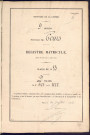 Classe 1883. Matricules n°501-1000