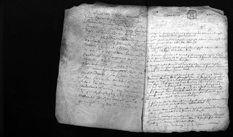 Collection du greffe. Baptêmes, mariages, sépultures, 1680 - Les années 1669-1679 sont lacunaires dans cette collection
