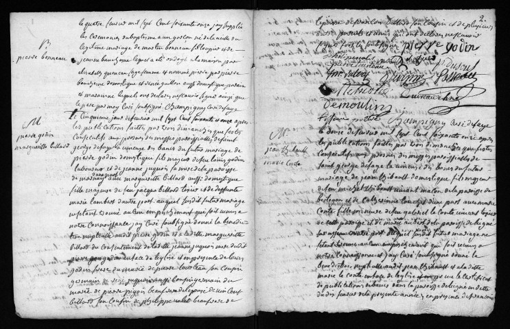 Collection du greffe. Baptêmes, mariages, sépultures, 1771