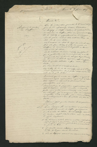 Règlement du moulin de Cuffoux : Arrêté du préfet du 7 février 1845, ordonnance royale du 18 septembre 1845