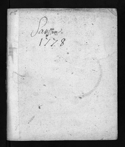 Collection du greffe. Baptêmes, mariages, sépultures, 1778